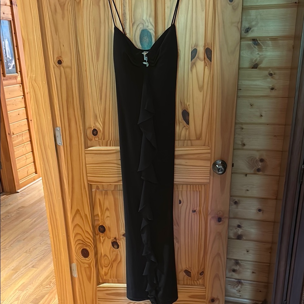 Jump Black Spaghetti Strap Slip Maxi Dress